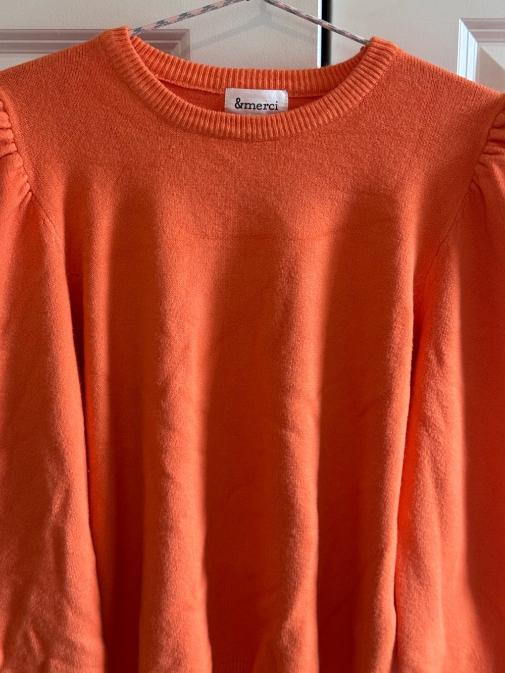 & merci orange sweater. Size medium. Like new - Picture 3 of 4